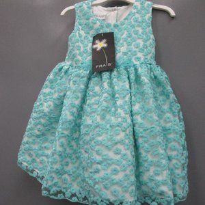 BNWT Girls' Dress with Lining Size 2 Turquoise Color Girls' Gown
